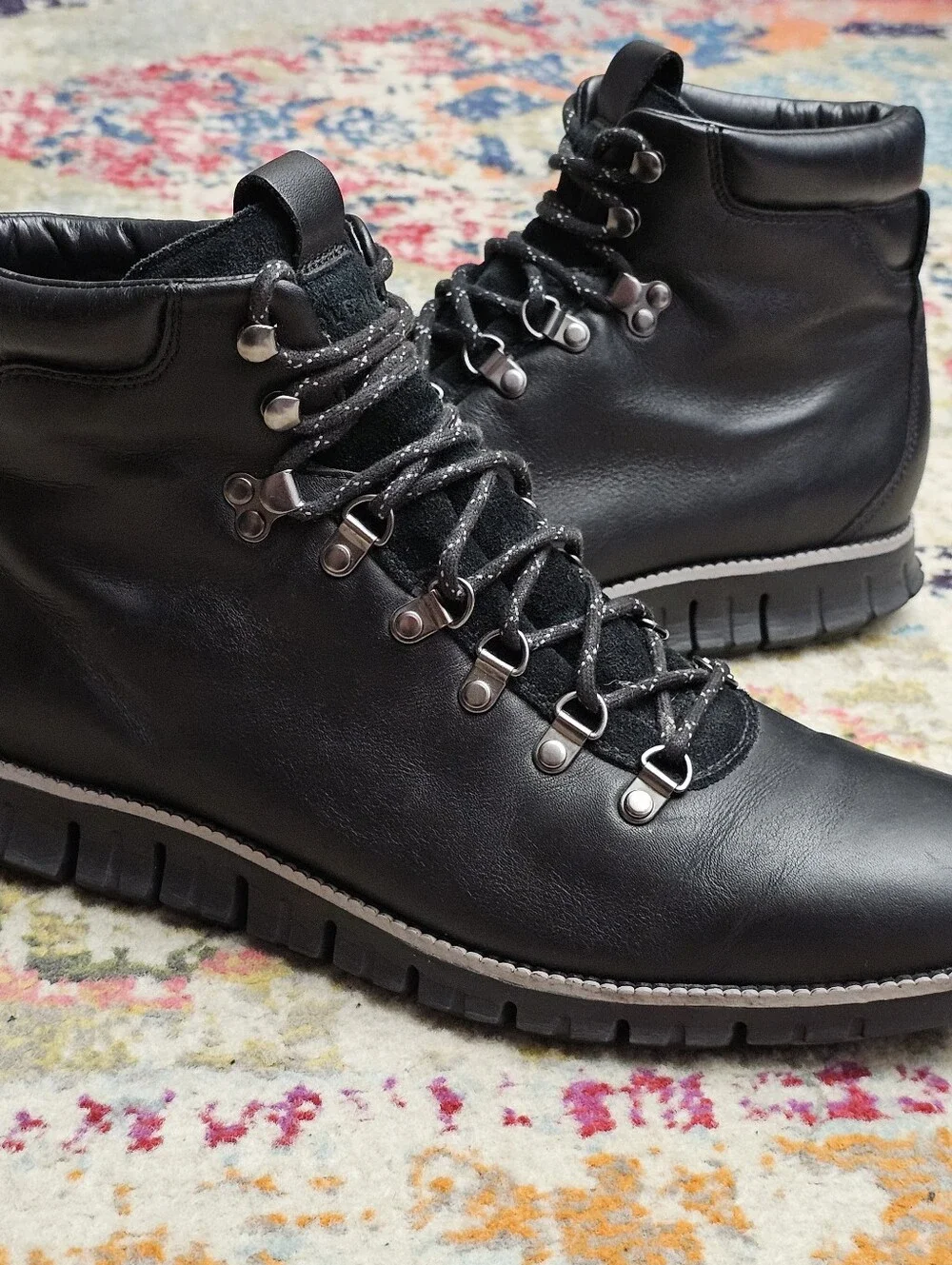 Cole Haan Men's Size 11.5 Zerogrand Hiker II Boots Waterproof Black Lace C26254